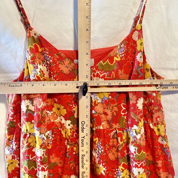 Loft Strappy Short Floral Sun Dress Medium - Picture 1 of 8